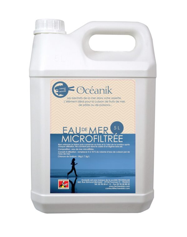 Eau de mer microfiltrée 5L Eau de mer microfiltrée 5L